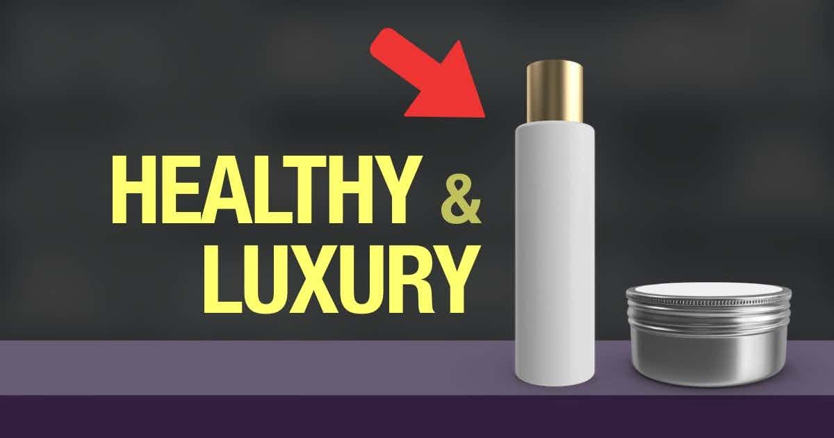 Tall makeup bottle seems more healthy and luxurious than short wide bottle